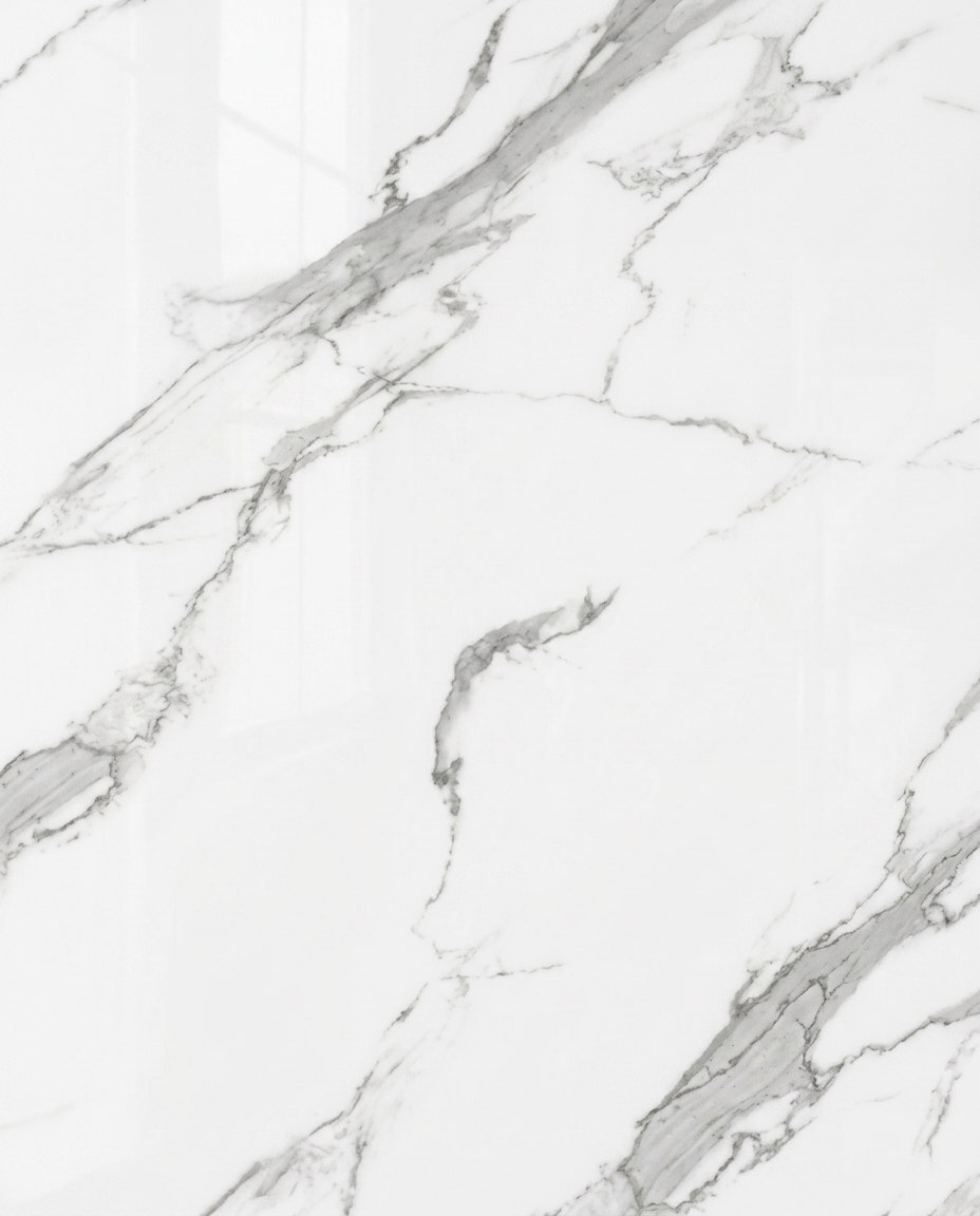 Calacatta White — superficie de mármol porcelánico